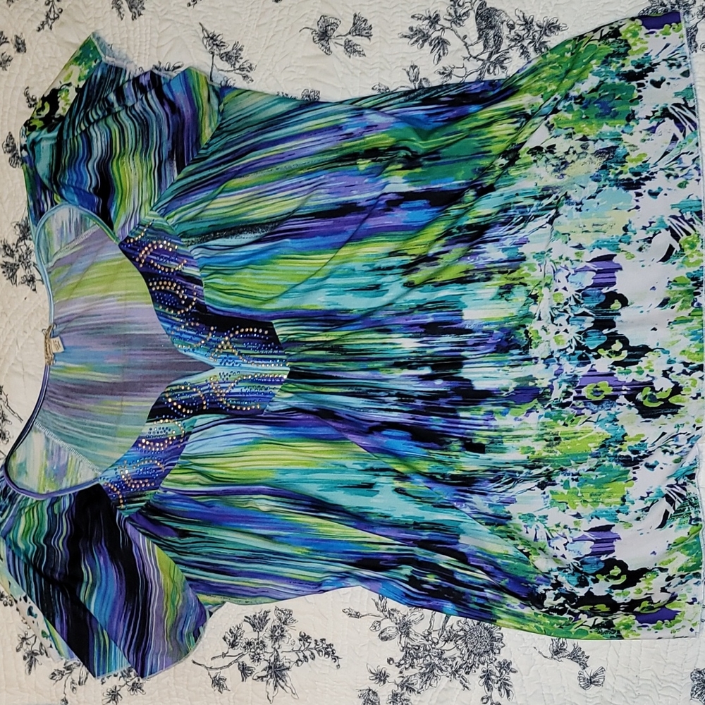 Purple/Blue/Green Dress Shirt
